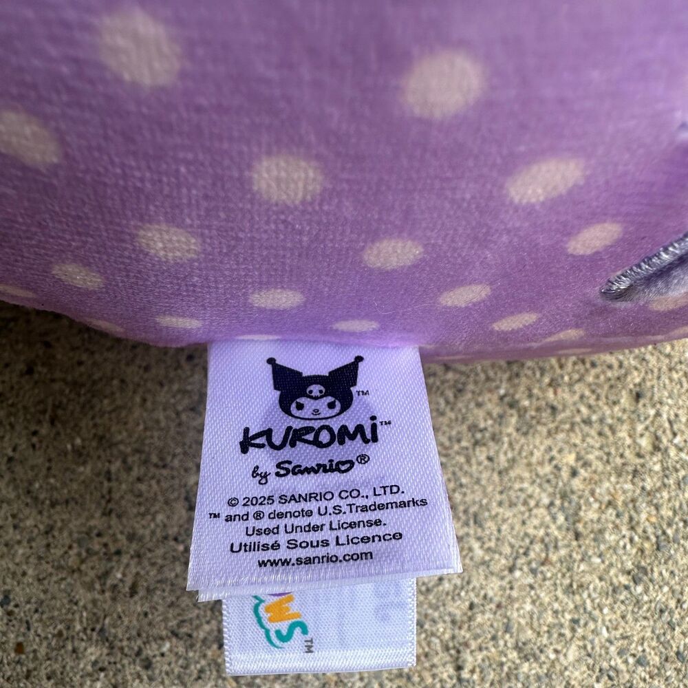 Squishmallows Sanrio Kuromi Plush Purple Polka Dot Stuffed Animal Kawaii 2025 - Picture 6 of 6